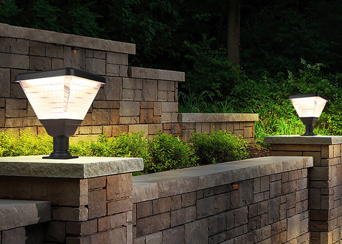 Solar column headlight